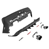 2008-2014 Dodge Challenger Front+Rear Bumper Cover+Lip+Diffuser PP