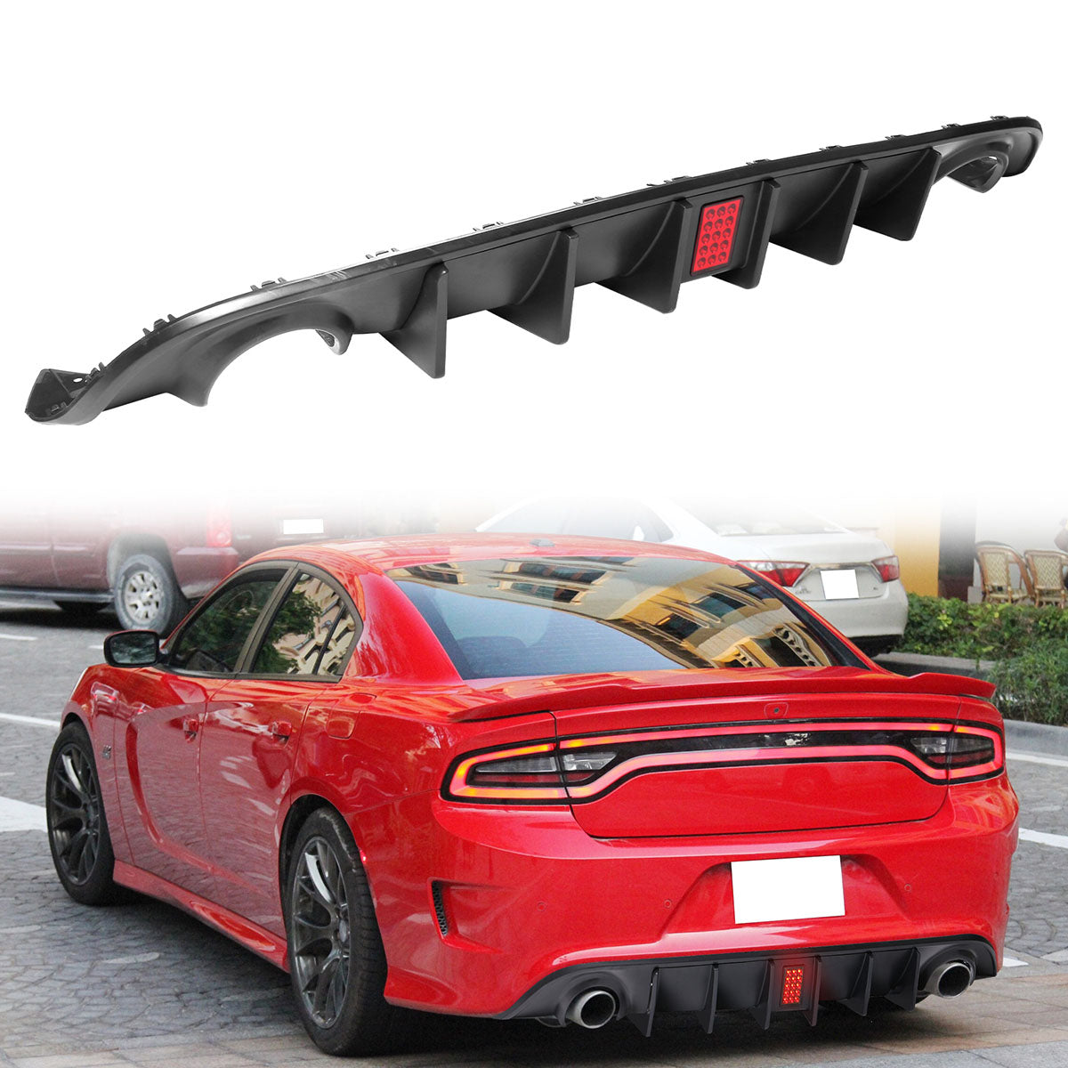 2015-2023 Dodge Charger Rear Bumper Diffuser PP 2PCS