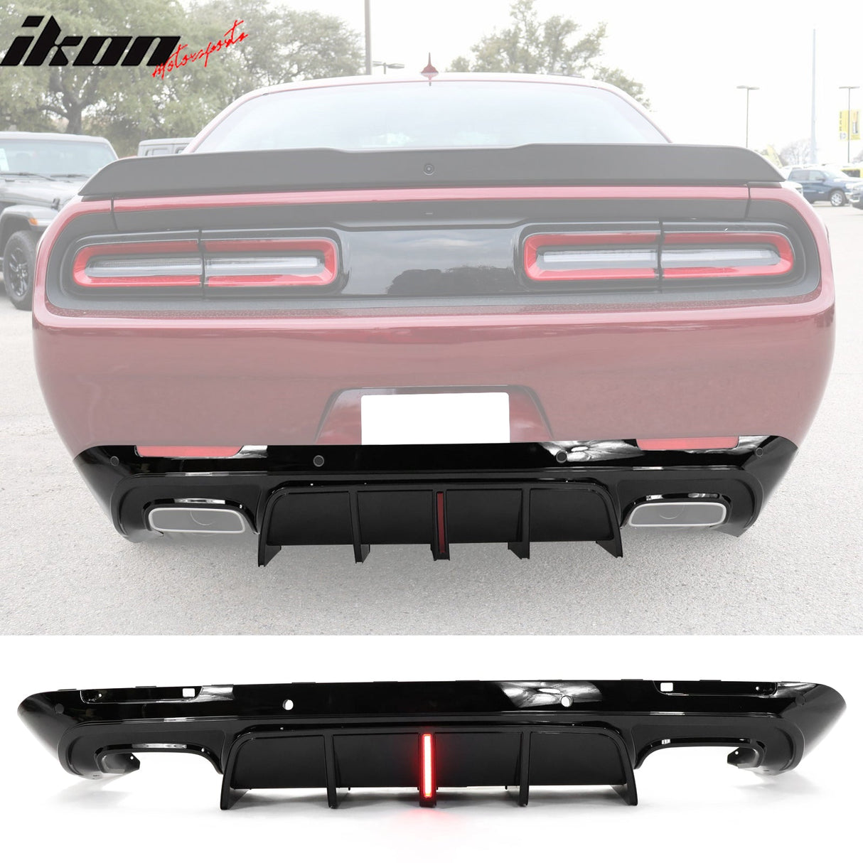 2015-2024 Dodge Challenger IKON Rear Bumper Diffuser PP