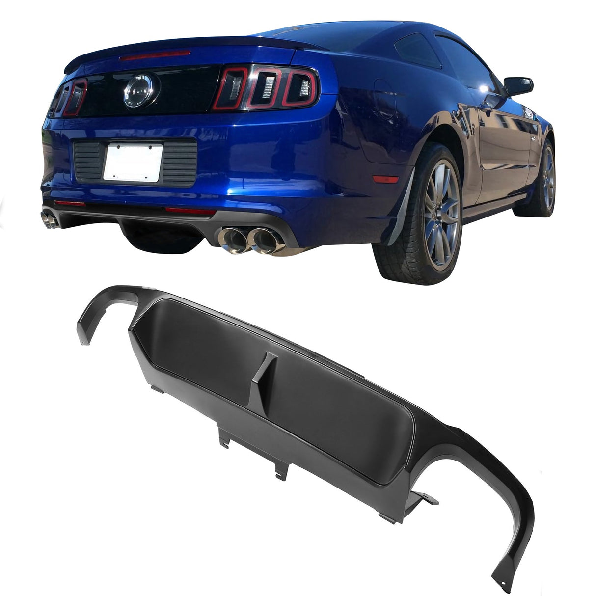 2013-2014 Ford Mustang GT500 Rear Diffuser Lip + Fin PP