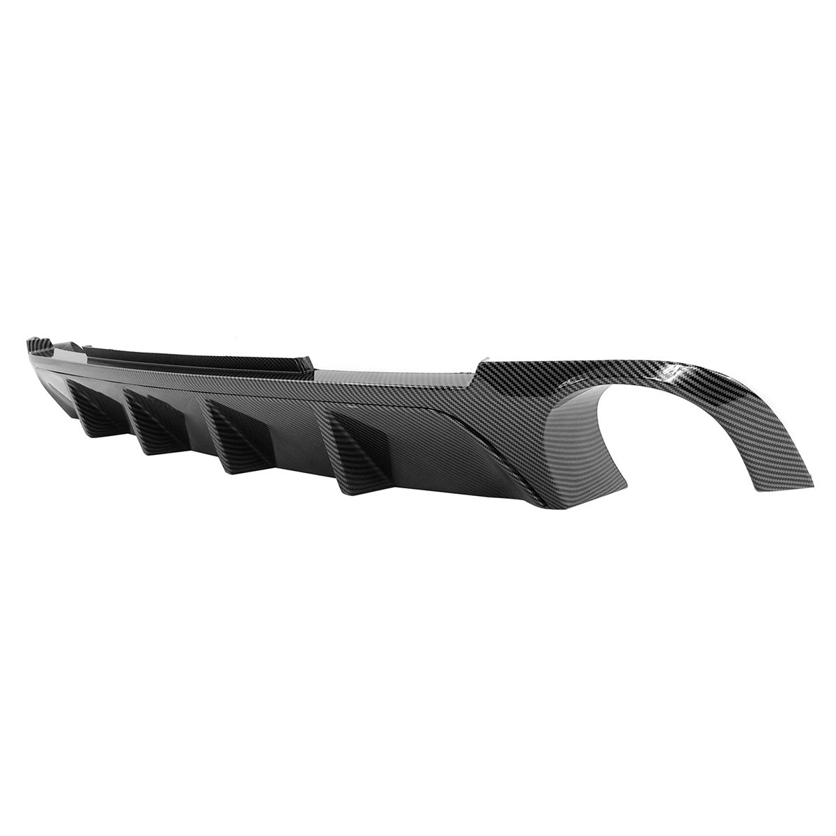 2013-2014 Ford Mustang V6 GT Carbon Fiber Print Rear Bumper Lip V2 PP