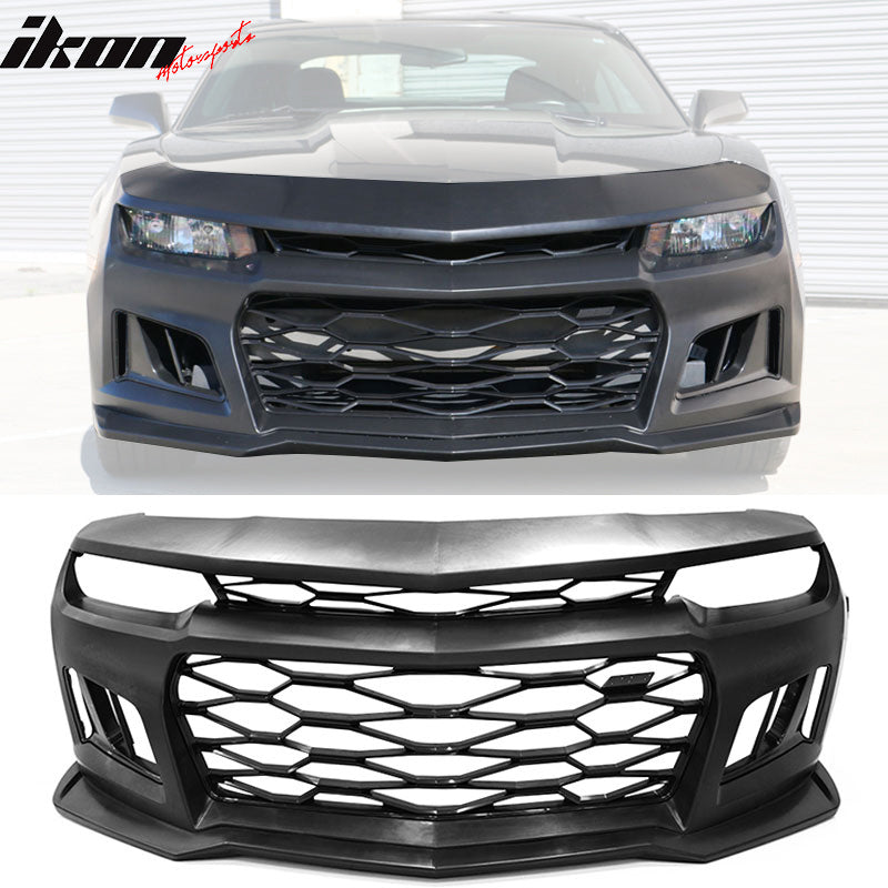 2014-2015 Chevy Camaro ZL1 Style Front Bumper Cover PP + Hood Cover