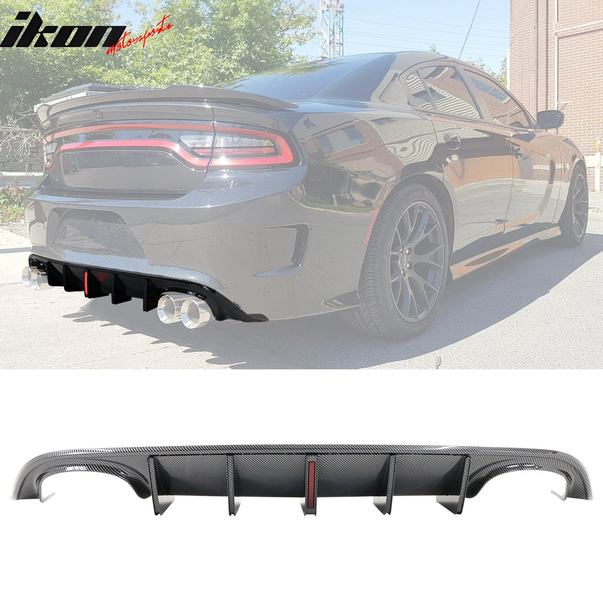 2015-2023 Dodge Charger Quad Exhaust Rear Bumper Diffuser 2PCS