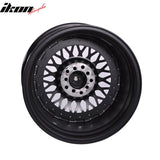 (2) 17X8.5 +25 5X100 / 5X114.3 Step Lip Deep Dish Mesh Wheels Rims