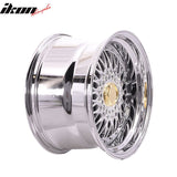 (2) 17X10 +25 5X100 / 5X114.3 Step Lip Deep Dish Mesh Wheels Rims