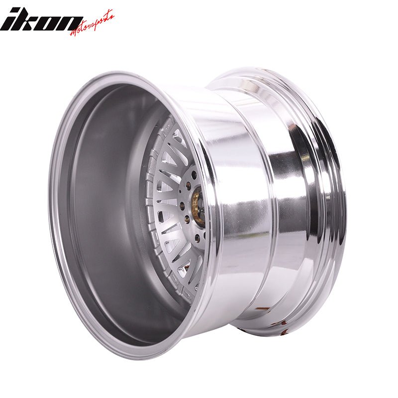 (2) 17X10 +25 5X100 / 5X114.3 Step Lip Deep Dish Mesh Wheels Rims