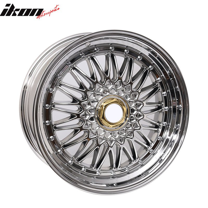 (2) 18X8.0 +35 5X114.3 / 5X120 Step Lip Deep Dish Mesh Wheels Rims
