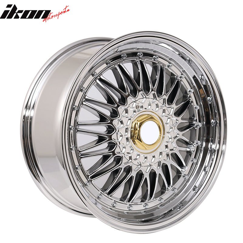 (2) 18X8.0 +35 5X114.3 / 5X120 Step Lip Deep Dish Mesh Wheels Rims
