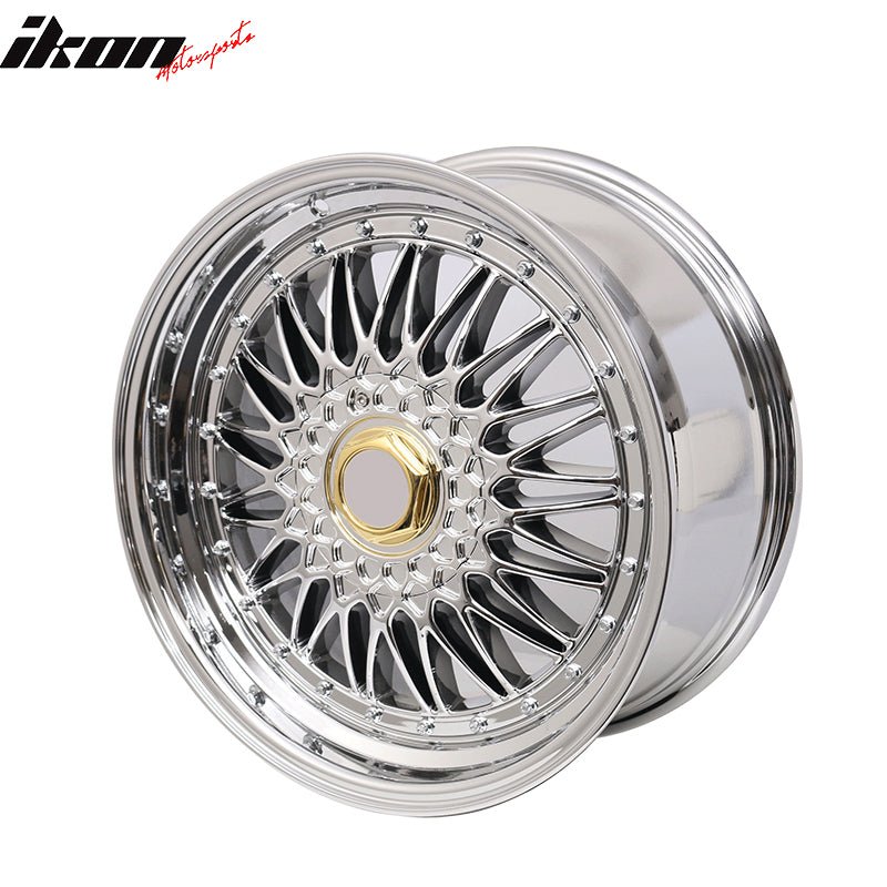 (2) 18X8.0 +35 5X114.3 / 5X120 Step Lip Deep Dish Mesh Wheels Rims