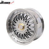 (2) 18X8.0 +35 5X114.3 / 5X120 Step Lip Deep Dish Mesh Wheels Rims