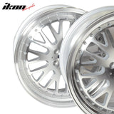 (2) 18X8.5 +35 5X100 Step Lip Mesh Wheels Rims Replacement Car Wheel