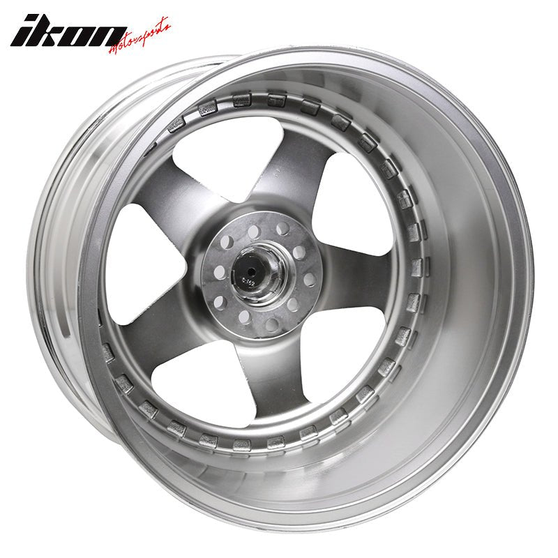 (4) 18X10 +30 5X100 / 5X114.3 Step Lip 5 Spoke Wheels Rims Accessories