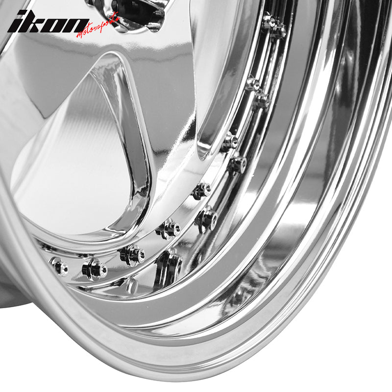 (4) 18X10 +30 5X100 / 5X114.3 Step Lip 5 Spoke Wheels Rims Accessories