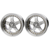 (2) 18X10 +30 5X100 / 5X114.3 Step Lip 5 Spoke Wheels Rim Replacement