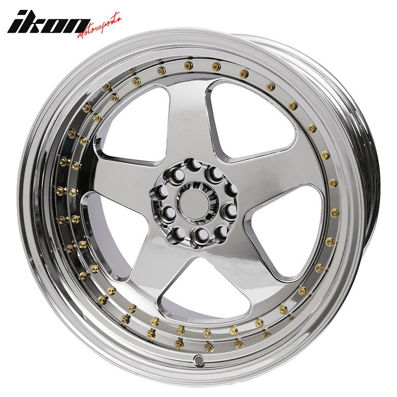 (4) 18X10 +30 5X100 / 5X114.3 Step Lip 5 Spoke Wheels Rims Replacement