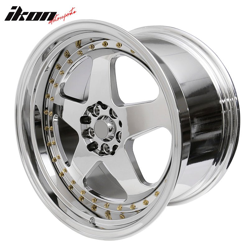 (4) 18X10 +30 5X100 / 5X114.3 Step Lip 5 Spoke Wheels Rims Replacement