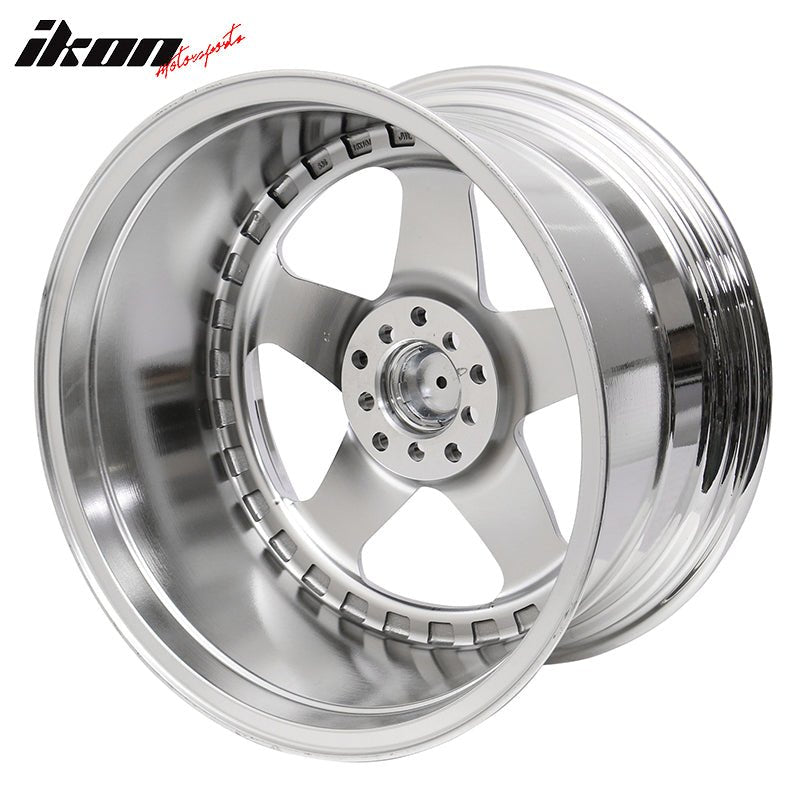 (4) 18X10 +30 5X100 / 5X114.3 Step Lip 5 Spoke Wheels Rims Replacement