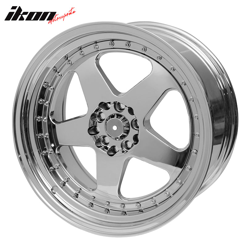 (2) 18X9.0 +30 5X100 / 5X114.3 Step Lip 5 Spoke Wheels Rim Accessories