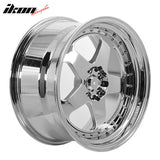 (2) 18X9.0 +30 5X100 / 5X114.3 Step Lip 5 Spoke Wheels Rim Accessories