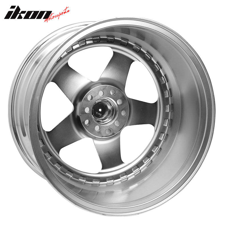 (2) 18X9.0 +30 5X100 / 5X114.3 Step Lip 5 Spoke Wheels Rim Accessories