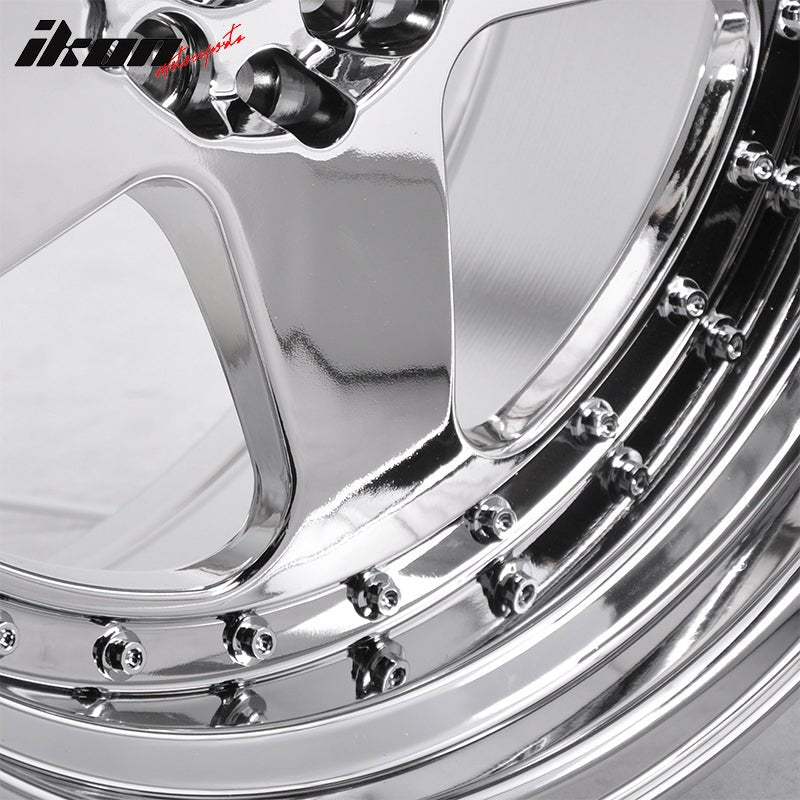 (2) 18X9.0 +30 5X100 / 5X114.3 Step Lip 5 Spoke Wheels Rim Accessories