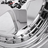 (2) 18X9.0 +30 5X100 / 5X114.3 Step Lip 5 Spoke Wheels Rim Accessories