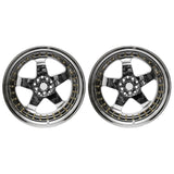 (2) 18X9.0 +30 5X100 / 5X114.3 Step Lip 5 Spoke Wheels Rim Replacement