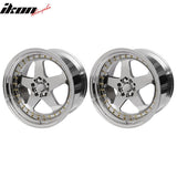 (2) 18X9.0 +30 5X100 / 5X114.3 Step Lip 5 Spoke Wheels Rim Replacement
