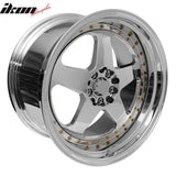 (2) 18X9.0 +30 5X100 / 5X114.3 Step Lip 5 Spoke Wheels Rim Replacement