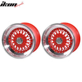 (2) 17X10 +30 5X100 / 5X114.3 Step Lip Deep Dish Mesh Wheels Rims Kit