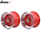 (2) 17X10 +30 5X100 / 5X114.3 Step Lip Deep Dish Mesh Wheels Rims Kit