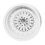 (2) 17X8.5 +25 5X100 / 5X114.3 Step Lip Deep Dish Mesh Wheels Rim Pair