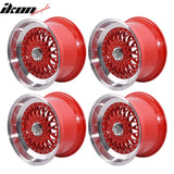 (4) 17X10 +30 5X100 / 5X114.3 Step Lip Deep Dish Mesh Wheels Rim