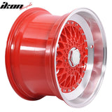 (4) 17X10 +30 5X100 / 5X114.3 Step Lip Deep Dish Mesh Wheels Rim