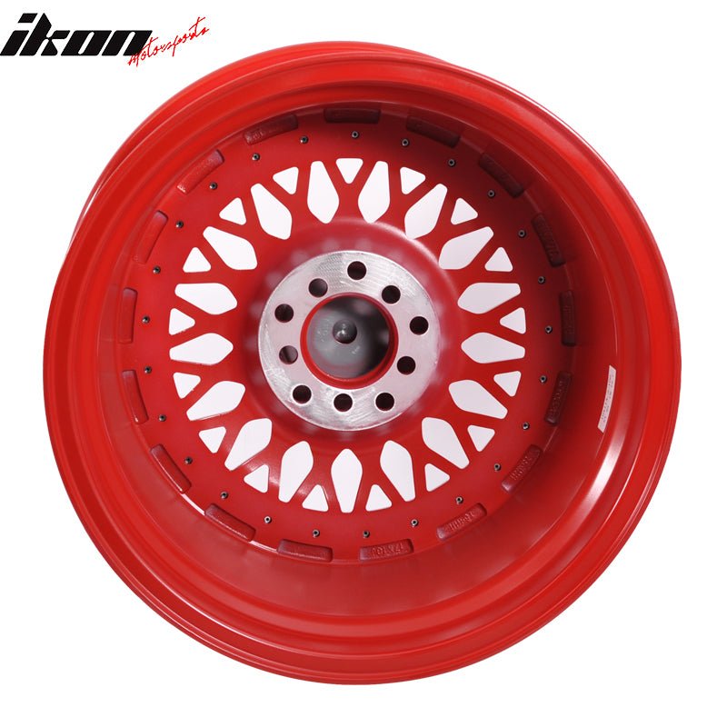 (4) 17X10 +30 5X100 / 5X114.3 Step Lip Deep Dish Mesh Wheels Rim