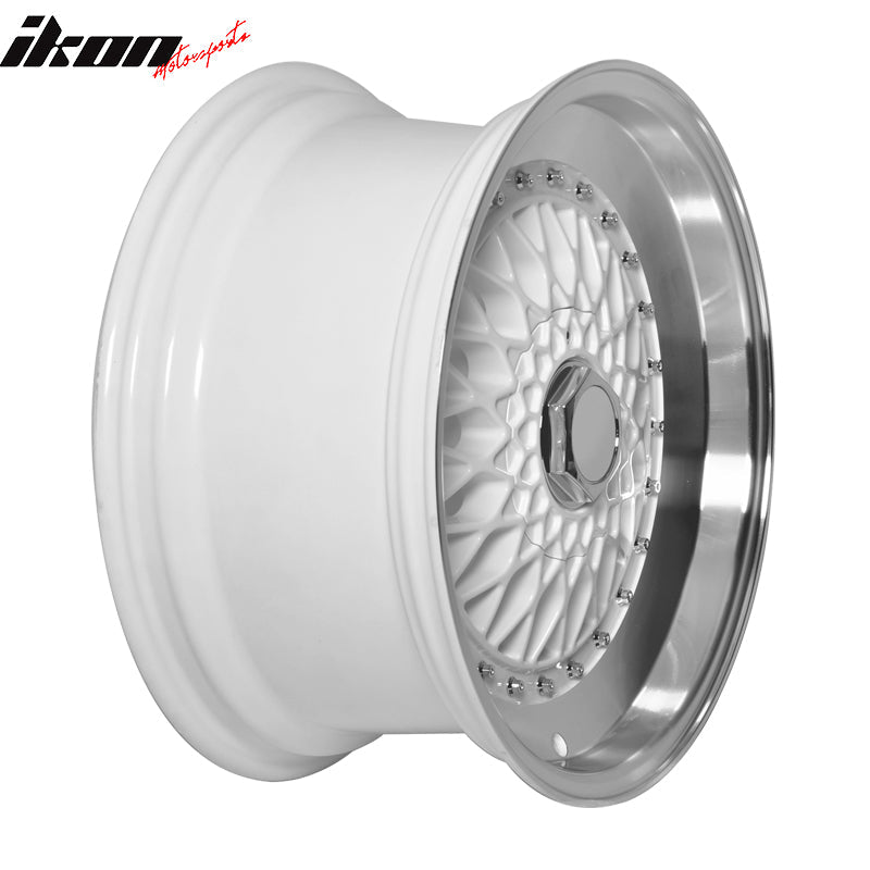 (4) 17X8.5 +25 5X100 / 5X114.3 Step Lip Deep Dish Mesh Wheels Rims