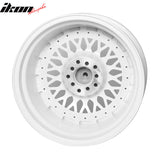 (4) 17X8.5 +25 5X100 / 5X114.3 Step Lip Deep Dish Mesh Wheels Rims
