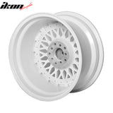 (4) 17X8.5 +25 5X100 / 5X114.3 Step Lip Deep Dish Mesh Wheels Rims
