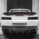 2014-2015 Chevy Camaro Black Rear Diffuser + Quad Exhaust Tips