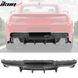 2014-2015 Chevy Camaro Black Rear Diffuser + Quad Exhaust Tips