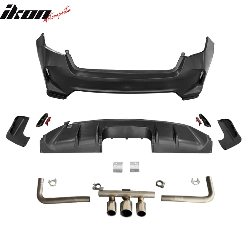2022-2024 Honda Civic EX Touring Rear Bumper Cover Set + Exhaust Pipe