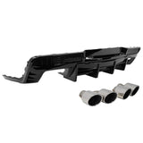 2014-2015 Chevy Camaro Black Rear Diffuser + Quad Exhaust Tips
