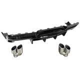 2014-2015 Chevy Camaro Black Rear Diffuser + Quad Exhaust Tips