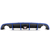 2015-2023 Dodge Charger Rear Diffuser & Red LED Blue Reflective Tape
