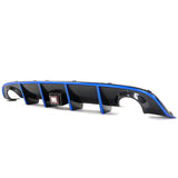 2015-2023 Dodge Charger Rear Diffuser & Red LED Blue Reflective Tape