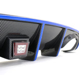 2015-2023 Dodge Charger Rear Diffuser & Red LED Blue Reflective Tape