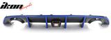 2015-2023 Dodge Charger Rear Diffuser & Red LED Blue Reflective Tape