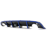 2015-2023 Dodge Charger LED Rear Diffuser Carbon Fiber Look Blue Tape