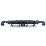 2015-2023 Dodge Charger LED Rear Diffuser Carbon Fiber Look Blue Tape