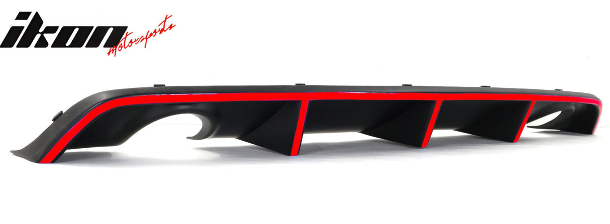 2012-2014 Dodge Charger OE Style Rear Diffuser w/ Red Reflective Tape